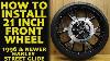 BLACK 21X3.5 52 FAT SPOKE WHEEL FOR HARLEY TOURING BAGGER With TIRE & ROTORS